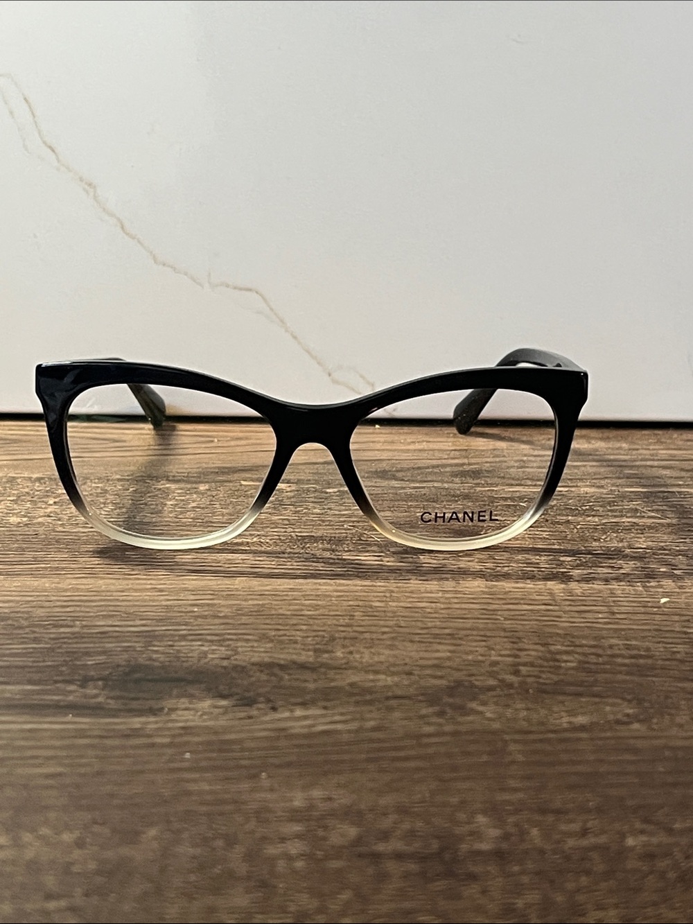 Authentic CHANEL Black to Cream Gradient  Eyeglass Frames 3341 c.1557